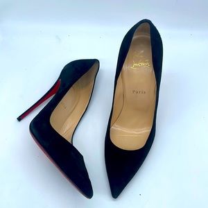 Christian Louboutin Black Suede leather So Kate 120mm pointed toe pumps 39.5